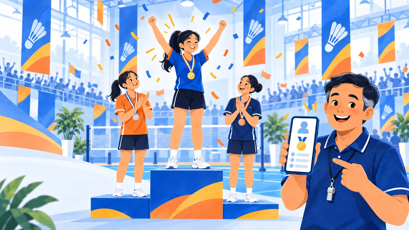 Rani di podium dengan medali, prestasinya tampil di HP